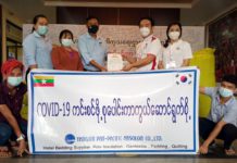 한인업체 태평양물산 YPA, 미얀마 코로나19 격리센터 기증
