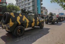 미얀마 경찰 구타한 군인 처벌