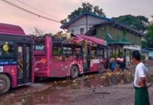 양곤 시내버스 바가지 요금 노선 처벌 양곤 시내버스