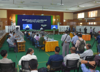 미얀마 국가관리위원회 기자회견, 방화사건 비난