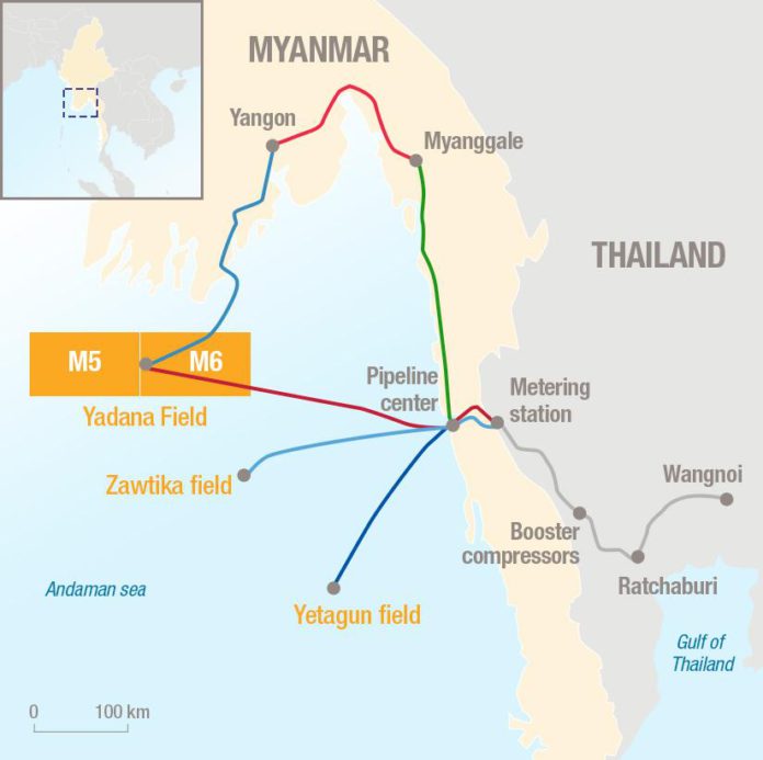 미얀마 가스전 현황