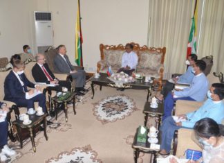 미얀마 산업부장관, 러시아 대사 접견