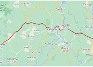 에야와디지역 수도 빠떼인 타운십 총격 발생 양곤-빠떼인 고속도로 구간
