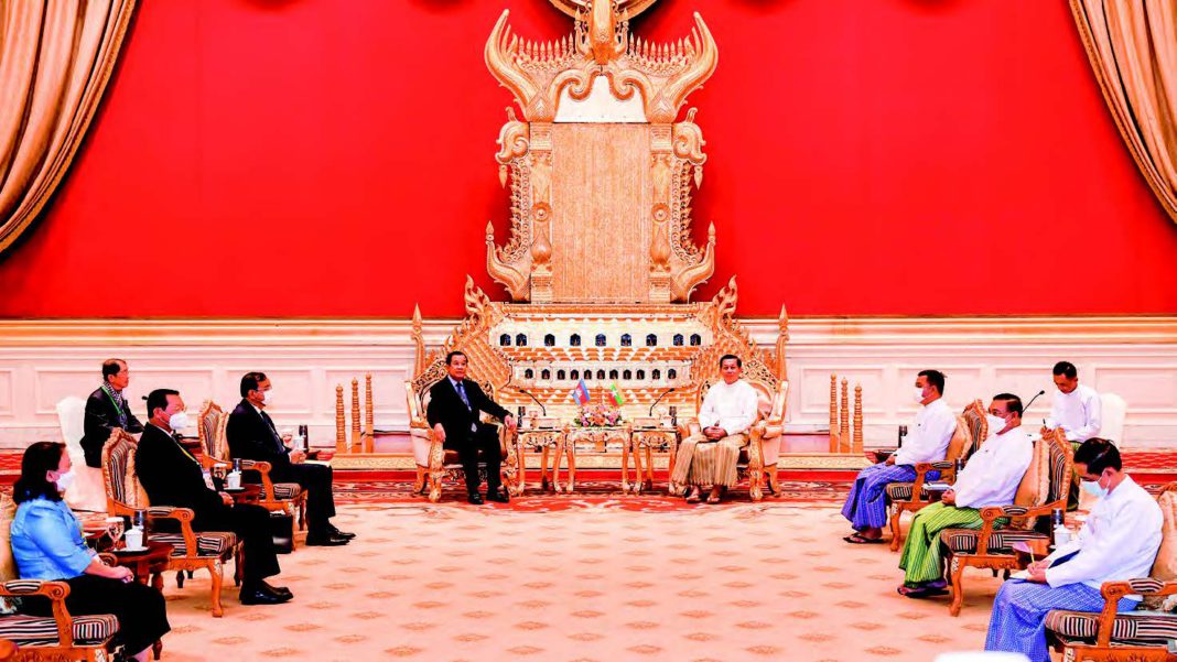 캄보디아 총리, 미얀마 방문