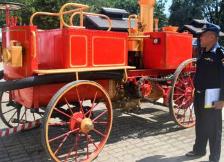 미얀마 소방차 박물관 개관식 미얀마 소방차 박물관