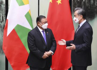 미얀마 외교부장관 중국 방문이후, 중국 정부는 미얀마를 항상 지원할 것이라고 발표 미얀마-중국 외교부장관