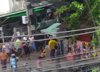 양곤 흘레단시장 노점상 피격 사건, USDP 발표 양곤 흘레단시장 피격사건