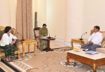 UN 미얀마 특사 미얀마 첫 방문 UN미얀마특사, 민아웅흘라잉 위원장과 논의