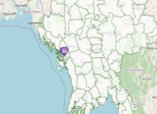 라카인주 신규 수력발전 가동 예정 라카인주 신규 수력발전소 위치