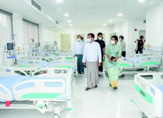 국가관리위원회 보건부, 신규 민영병원 허가를 위한 실사조사 Waibargi 병원 신규병동 개원식