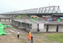 양곤-바고 강 잇는 NO.3 딴린다리 3구역 공사 92% 완공 NO.3 딸린다리 공사현장