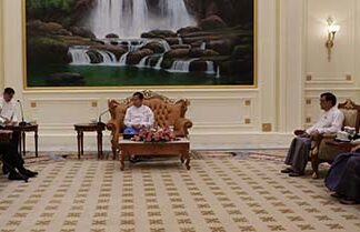 국가관리위원회 쏘윈 부위원장, 미얀마-일본 친선협회 접견 쏘윈 부위원장, 미얀마-일본 친선협회 회장 접견