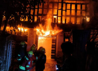 2022년 미얀마 화재 현황 미얀마 바고지역 화재 현장