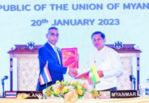 태국 국방부 총사령관, 미얀마 방문 태국 총사령관과 미얀마 총사령관