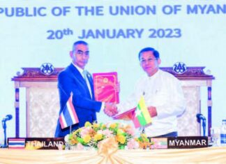 태국 국방부 총사령관, 미얀마 방문 태국 총사령관과 미얀마 총사령관