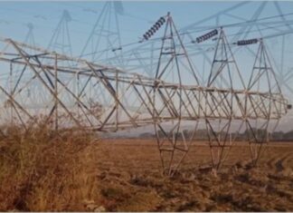 국가관리위원회 전력부, 국민방위군 공격으로 송전탑 파손 현황 발표 파손된 송전탑