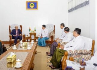 미얀마-인도 칼라단강 복합운송사업 논의 주미얀마 인도대사, 국가관리위원회 주요 장관들과 논의