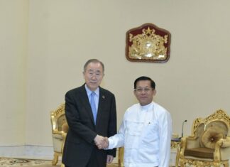 태국 부총리 & 반기문 전 사무총장 미얀마 방문 민아웅흘라잉 위원장, 반기문 전 UN사무총장 접견