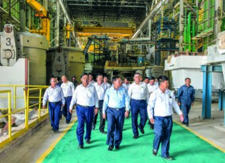 NO.1 Myingyan 철강소 재가동식 개최 NO.1 Myingyan 철강소