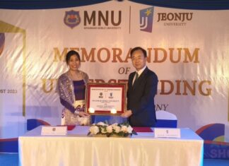 한국 전주대학교, 미얀마 현지 대학교와 MOU 체결 전주대학교-Myanmar Noble University MoU체결