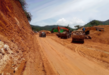 유실된 아시아 고속도로 일부 구간 복구, 9월초부터 정상 통행 가능 예상 유실된 아시아 고속도로 일부 구간 복구현장