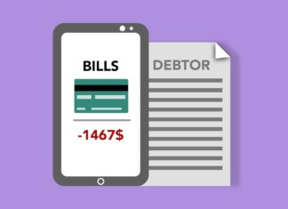 미얀마 중앙은행, 통합 디지털 결제시스템 준비 credit card on smartphone screen near debtor documents