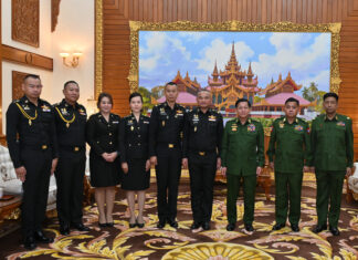 민아웅흘라잉 위원장, 태국 총사령관실 자문위원회 위원장 접견 태국 왕립 육군 총사령관실 자문위원회 위원장, 네피도 방문