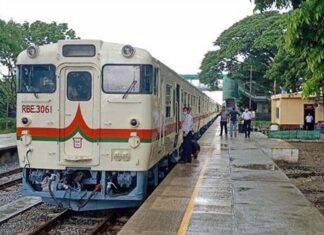 양곤 순환열차 이용객 증가 양곤 순환열차