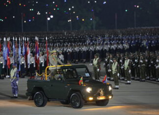 제79주년 미얀마 국군의날 행사 개최, 축소된 분위기속에 진행 제79주년 국군의날 행사