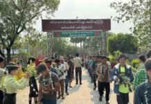 미얀마 국방부 의무복무제 시행이후 1기 훈련생 입소 1기 훈련생 입소