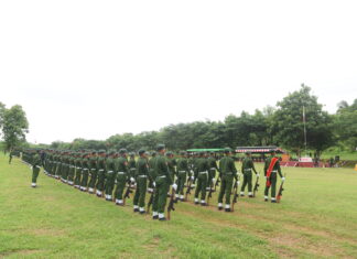 미얀마 국방부 1기 훈련생 수료식, 양곤지역 훈련생들 최전선 자대 배치 우려 미얀마 1기 훈련생 수료식