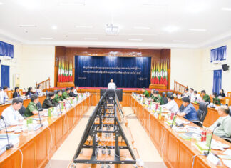 미얀마 아동 군징집방지위원회 회의 진행