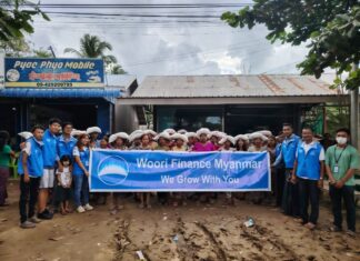 우리은행 우리파이낸스 미얀마, 네피도 수해현장 사회공헌 활동