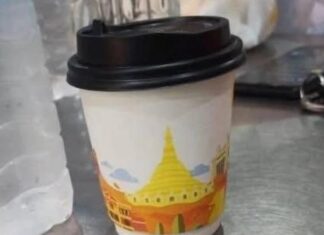 바고지역 불교위원회, 파고다 이미지 인쇄한 일회용 컵 사용한 식당주 경고
