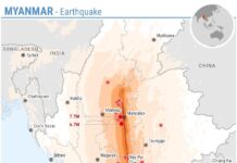 미얀마 지진 피해 사망자 공식적으론 1,700명 넘어… 구조 및 구호 작업 총력