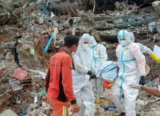 만달레이 Sky Villa 콘도 붕괴… 추가로 발견된 여성 3명의 시신