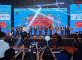 양곤에서 열린 T-Pop Star Challenge 미얀마 시즌 2 준결승 및 태국 문화 축제