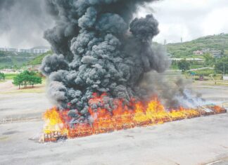미얀마, 국제 마약퇴치의 날 기념…대규모 마약 소각 행사 개최