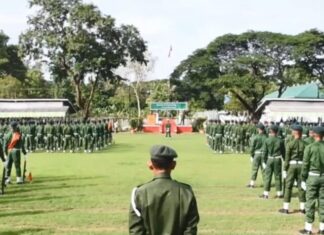 미얀마 국방부, 12기 훈련생 군사훈련 수료식 개최