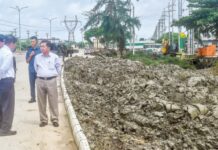 민아웅흘라잉 위원장, 양곤-빠떼인 도로 배수 시스템 개선 및 도로 정비 지시