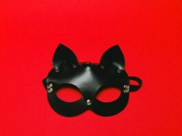 leather cat mask