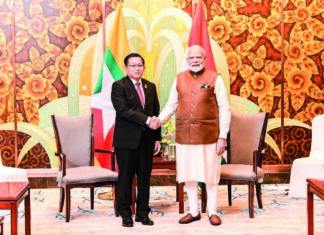 미얀마 군부 지도자, 중국 시진핑·인도 총리와 연쇄 회담…총선·경제협력·무장단체 압박 논의