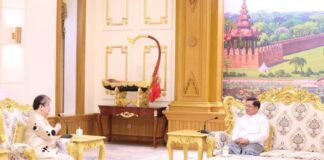 민아웅흘라잉 위원장, 필리핀 외교부 장관 전격 회동