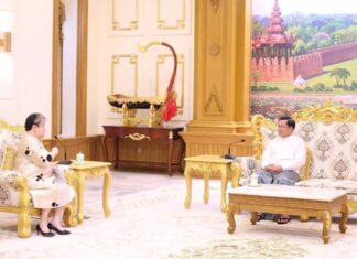 민아웅흘라잉 위원장, 필리핀 외교부 장관 전격 회동