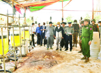 미얀마 군부, 샨주 북부 대형 마약 제조소 급습… 약 3조 짯 규모 메스암페타민 압수