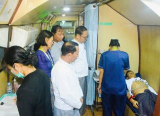 양곤 노동부 산하 사회보장위원회 SSB, 이동진료로 근로자 건강 적극 지원