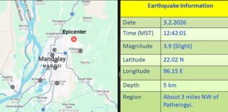 미얀마 라카인-막웨 경계서 규모 5.9·5.2 지진…인도 콜카타까지 진동 감지