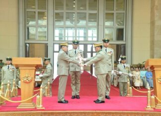 미얀마 군부, 부사령관 이·취임식…신임 부사령관 Kyaw Swar Lin