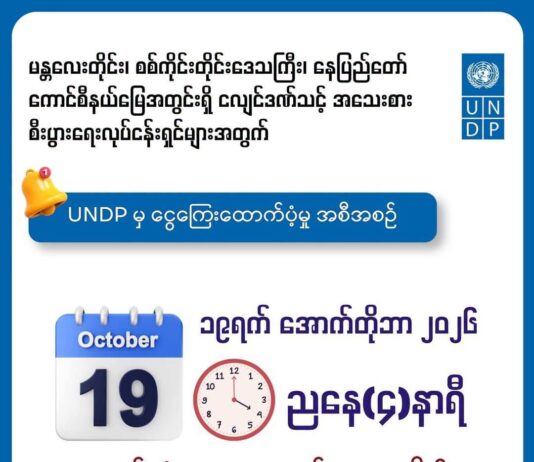 UNDP, 미얀마 지진 피해 소기업 자금 지원…10월 19일까지 신청