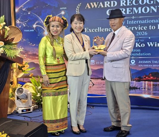 KBZ Foundation 후원인 Aung Ko Win, Rotary 인도주의 봉사상 수상